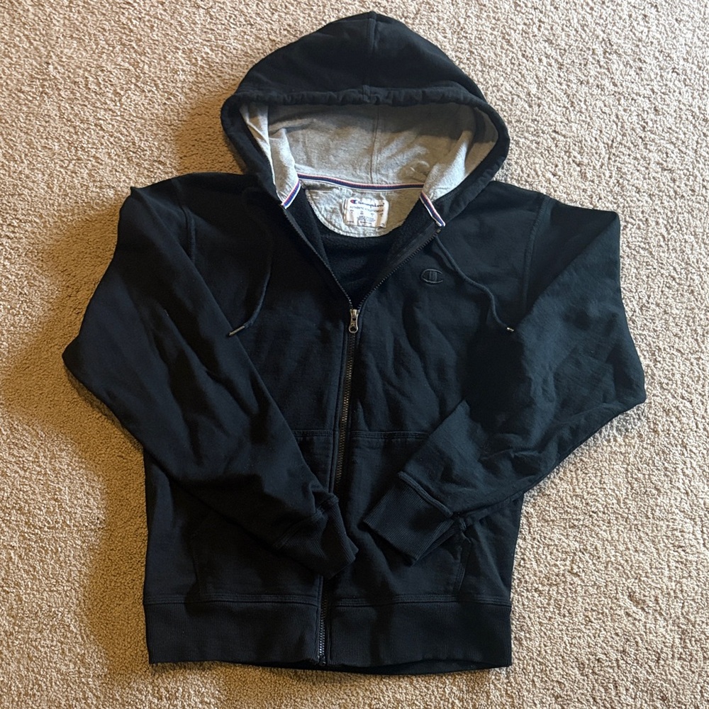 Men’s Champion Black and Gray Hoodie